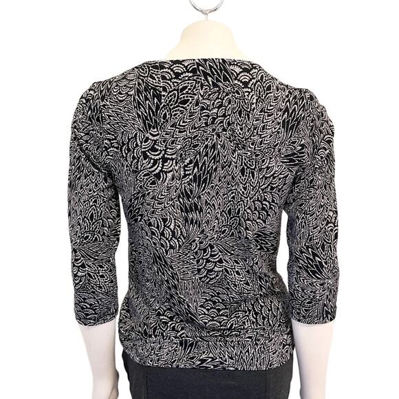 CHICO'S Easywear Wrinkle Resistant 3/4 Sleeve Cowl Neck Blouse SZ S - Picture 7 of 10